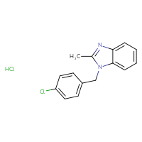 Chemical structure of 1-[(4-chlorophenyl)methyl]-2-methyl-1H-1,3-benzodiazole hydrochloride - CSSB00027069054