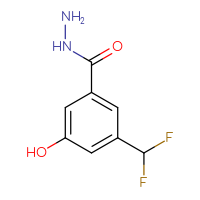 Chemical structure of 3-(difluoromethyl)-5-hydroxybenzohydrazide - CSSB21151596369