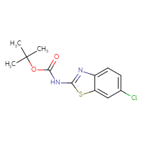Chemical structure of tert-butyl N-(6-chloro-1,3-benzothiazol-2-yl)carbamate - CSSB00012224253