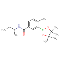 Chemical structure of N-[(2R)-butan-2-yl]-4-methyl-3-(4,4,5,5-tetramethyl-1,3,2-dioxaborolan-2-yl)benzamide - CSSB02522776638