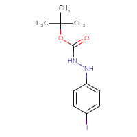 Chemical structure of N'-(4-iodophenyl)(tert-butoxy)carbohydrazide - CSSB00034642658