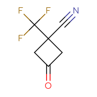 Chemical structure of 3-oxo-1-(trifluoromethyl)cyclobutane-1-carbonitrile - CSSB00103119984
