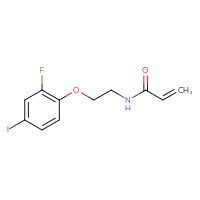 Chemical structure of N-[2-(2-fluoro-4-iodophenoxy)ethyl]prop-2-enamide - CSSB21332073716