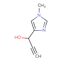 Chemical structure of 1-(1-methyl-1H-imidazol-4-yl)prop-2-yn-1-ol - CSSB00014170597