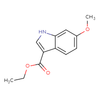 Chemical structure of ethyl 6-methoxy-1H-indole-3-carboxylate - CSSB00010000125