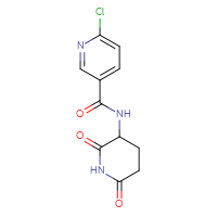 Chemical structure of 6-chloro-N-(2,6-dioxopiperidin-3-yl)pyridine-3-carboxamide - CSSB00003694934