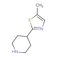 Chemical structure of 4-(5-methyl-1,3-thiazol-2-yl)piperidine - CSSB00000719929
