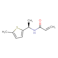 Chemical structure of N-[(1R)-1-(5-methylthiophen-2-yl)ethyl]prop-2-enamide - CSSB20839525441