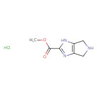 Chemical structure of methyl 1H,4H,5H,6H-pyrrolo[3,4-d]imidazole-2-carboxylate hydrochloride - CSSB21043416838