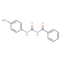 Chemical structure of 1-benzoyl-3-(4-methylphenyl)thiourea - CSSB00020584985