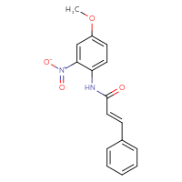 Chemical structure of (2E)-N-(4-methoxy-2-nitrophenyl)-3-phenylprop-2-enamide - CSSB00103158437