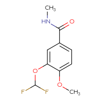 Chemical structure of 3-(difluoromethoxy)-4-methoxy-N-methylbenzamide - CSSB01993853940