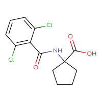 Chemical structure of 1-(2,6-dichlorobenzamido)cyclopentane-1-carboxylic acid - CSSB00000769955
