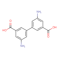 Chemical structure of 5,5'-diamino-[1,1'-biphenyl]-3,3'-dicarboxylic acid - CSSB20621213485