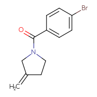 Chemical structure of 1-(4-bromobenzoyl)-3-methylidenepyrrolidine - CSSB00019902897