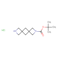 Chemical structure of tert-butyl 2,8-diazadispiro[3.1.3⁶.1⁴]decane-2-carboxylate hydrochloride - CSSB21255954689