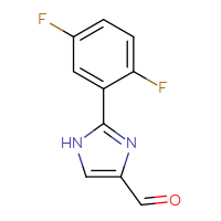 Chemical structure of 2-(2,5-difluorophenyl)-1H-imidazole-4-carbaldehyde - CSSB00010184428