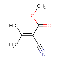 Chemical structure of methyl 2-cyano-3-methylbut-2-enoate - CSSB00012186647