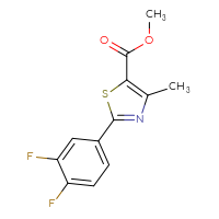 Chemical structure of methyl 2-(3,4-difluorophenyl)-4-methyl-1,3-thiazole-5-carboxylate - CSSB00001727782