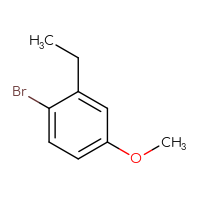 Chemical structure of 1-bromo-2-ethyl-4-methoxybenzene - CSSB00000720562