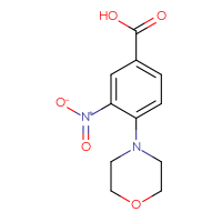 Chemical structure of 4-(morpholin-4-yl)-3-nitrobenzoic acid - CSSB00000594130