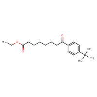Chemical structure of ethyl 8-(4-tert-butylphenyl)-8-oxooctanoate - CSSB00020572366