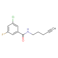 Chemical structure of 3-chloro-5-fluoro-N-(pent-4-yn-1-yl)benzamide - CSSB00111577599