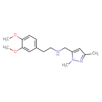 Chemical structure of [2-(3,4-dimethoxyphenyl)ethyl][(1,3-dimethyl-1H-pyrazol-5-yl)methyl]amine - CSSB00025812140