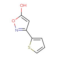 Chemical structure of 3-(thiophen-2-yl)-1,2-oxazol-5-ol - CSSB00012662987