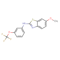 Chemical structure of 6-methoxy-N-[3-(trifluoromethoxy)phenyl]-1,3-benzothiazol-2-amine - CSSB00020652099