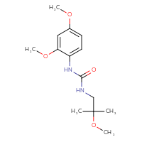 Chemical structure of 1-(2,4-dimethoxyphenyl)-3-(2-methoxy-2-methylpropyl)urea - CSSB02031208865