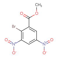 Chemical structure of methyl 2-bromo-3,5-dinitrobenzoate - CSSB00005587802