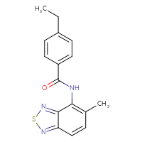 Chemical structure of 4-ethyl-N-(5-methyl-2,1,3-benzothiadiazol-4-yl)benzamide - CSSB00121602839