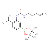Chemical structure of 3-(pent-4-en-1-yl)-1-[2-(propan-2-yl)-5-(4,4,5,5-tetramethyl-1,3,2-dioxaborolan-2-yl)phenyl]urea - CSSB21332151549