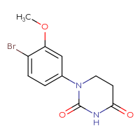 Chemical structure of 1-(4-bromo-3-methoxyphenyl)-1,3-diazinane-2,4-dione - CSSB00001851635