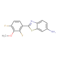 Chemical structure of 2-(2,4-difluoro-3-methoxyphenyl)-1,3-benzothiazol-6-amine - CSSB06327867194