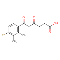 Chemical structure of 6-(4-fluoro-2,3-dimethylphenyl)-4,6-dioxohexanoic acid - CSSB21432510304