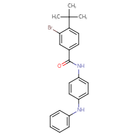 Chemical structure of 3-bromo-4-tert-butyl-N-[4-(phenylamino)phenyl]benzamide - CSSB00020575277