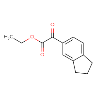 Chemical structure of ethyl 2-(2,3-dihydro-1H-inden-5-yl)-2-oxoacetate - CSSB00011512966