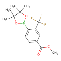 Chemical structure of methyl 4-(4,4,5,5-tetramethyl-1,3,2-dioxaborolan-2-yl)-3-(trifluoromethyl)benzoate - CSSB00021118274