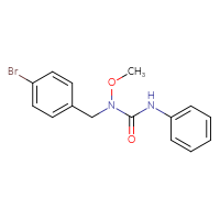 Chemical structure of 3-[(4-bromophenyl)methyl]-3-methoxy-1-phenylurea - CSSB00000039113