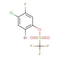 Chemical structure of 2-bromo-4-chloro-5-fluorophenyl trifluoromethanesulfonate - CSSB00153435162