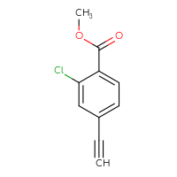 Chemical structure of methyl 2-chloro-4-ethynylbenzoate - CSSB00010751851