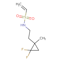 Chemical structure of N-[2-(2,2-difluoro-1-methylcyclopropyl)ethyl]ethene-1-sulfonamide - CSMB09892063691