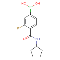 Chemical structure of [4-(cyclopentylcarbamoyl)-3-fluorophenyl]boronic acid - CSSB00016995123