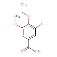Chemical structure of 1-(4-ethoxy-3-fluoro-5-methoxyphenyl)ethan-1-one - CSSB00135252242