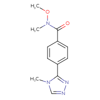 Chemical structure of N-methoxy-N-methyl-4-(4-methyl-4H-1,2,4-triazol-3-yl)benzamide - CSSB07044689032