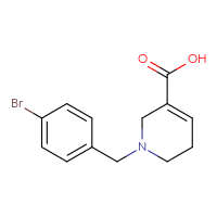 Chemical structure of 1-[(4-bromophenyl)methyl]-1,2,5,6-tetrahydropyridine-3-carboxylic acid - CSSB00134560197