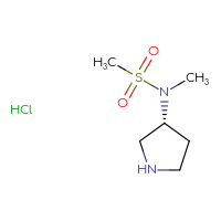 Chemical structure of N-methyl-N-[(3R)-pyrrolidin-3-yl]methanesulfonamide hydrochloride - CSSB00016994646