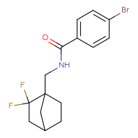 Chemical structure of 4-bromo-N-({2,2-difluorobicyclo[2.2.1]heptan-1-yl}methyl)benzamide - CSSB06785801633
